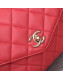 Chanel Small Flap Bag with Top Handle AS0625 Red 2019