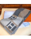 Hermes Wool Cashmere H Checker Blanket 180x135cm Grey 2019