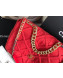 Chanel 19 Quilted Jersey Maxi Flap Bag AS1162 Red 2019