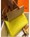 Hermes Herbag 31cm PM Double-Canvas Shoulder Bag Neon Yellow