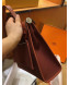 Hermes Herbag 31cm PM Double-Canvas Shoulder Bag Rust Red/Dark Coffee