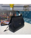 Dolce&Gabbana Classic Medium Sicily Palm-Grained Leather Top Handle Bag Black