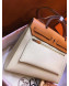 Hermes Herbag 31cm PM Double-Canvas Shoulder Bag Light Beige