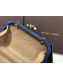 Bottega Veneta Knot Woven Lambskin Clutch with Chain Dark Blue 2019