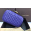 Bottega Veneta Knot Woven Lambskin Clutch with Chain Violet Blue 2019