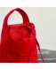 Prada Nylon Drawing Bucket Bag Red 2019