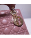 Dior Lady Dior Bag 20cm in Cannage Lambskin Dark Pink 2019