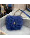 Chanel Shearling Mini Flap Bag AS2885 Blue 2021