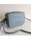 Valentino Rockstud Rolling Camera Shoulder Bag Light Blue 2019