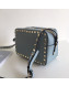 Valentino Rockstud Rolling Camera Shoulder Bag Light Blue 2019