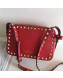 Valentino Rockstud Rolling Camera Shoulder Bag Red 2019