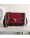 Valentino Rockstud Rolling Flap Shoulder Bag Blue/Red 2019