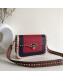 Valentino Rockstud Rolling Flap Shoulder Bag Blue/Red 2019