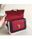 Valentino Rockstud Rolling Flap Shoulder Bag Blue/Red 2019