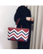 Valentino Large Chevron Rockstud Shopping Tote Bag Red 2019