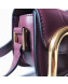 Valentino Supervee Calfskin Maxi-Logo Crossbody Bag 1011S Burgundy/Gold 2020