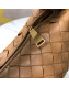 Bottega Veneta Mini BV Jodie Woven Lambskin Hobo Bag Brown 2020