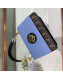 Fendi Kan I FF Logo Top Handle Blue Leather/Brown 2019