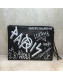 Balenciaga Graffiti Classic Pouch Black/white 2019