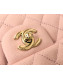 Chanel Quilted Grained Calfskin Flap Clutch A57650 Pink 2019