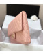 Chanel Quilted Grained Calfskin Flap Clutch A57650 Pink 2019