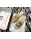 Gucci Leather Espadrille Slide Sandal 573028 Beige 2019