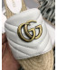 Gucci Leather Espadrille Slide Sandal 573028 White 2019