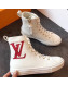 Louis Vuitton Stellar Oversized LV High-Top Sneaker Boot 1A5MQR White 2019