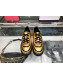 Chanel Metallic Lambskin Low-Top Sneakers G35063 Gold/Black 2019