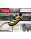 Chanel Metallic Lambskin Low-Top Sneakers G35063 Gold/Black 2019