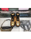 Chanel Metallic Leather High-Top Sneakers G35063 Gold/Black 2019