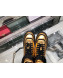 Chanel Metallic Leather High-Top Sneakers G35063 Gold/Black 2019