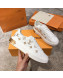 Louis Vuitton Bloom Embroidered Leather Sneaker White/Gold 2019