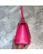 Balenciaga Hourglass Mini Top Handle Bag in Smooth Leather Hot Pink/Gold 2019