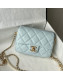 Chanel Lambskin Mini Flap Bag AS2855 Light Blue 2021