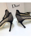 Dior J'adior D-Moi Point Heel 65mm Pump in Dotted Mesh Black 2019