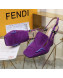 Fendi F Charm Suede Slingback Pump Purple 2019