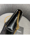 Saint Laurent Kate Small with Tassel in Embossed Crocodile Shiny Leather 354120 Black/Gold 