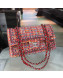 Chanel Tweed Medium Flap Bag Pink/Red/Blue 2019