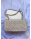 Chanel Crochet Colored Stripe Trim Medium Flap Bag White 2019