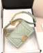 Chanel Calfskin Patchwork Chevron Small Boy Flap Bag A67086 Light Green 2019