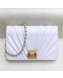 Chanel Pleated Lambskin Wallet on Chain WOC AP0388 White 2019