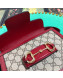 Gucci GG Canvas 1955 Horsebit Mini Shoulder Bag 602205 Red 2019