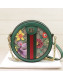 Gucci Ophidia GG Flora Mini Round Shoulder Bag 550618 Green 2019