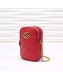 Gucci GG Marmont Mini Bag 598597 Red 2019