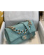 Chanel Quilted Lambskin Large Flap Bag with Resin Chain AS1354 Light Blue 2019