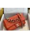 Chanel Quilted Lambskin Large Flap Bag with Resin Chain AS1354 Orange 2019