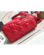 Dior Lady Dior Medium Bag in Cannage Lambskin Bright Red/Gold 2019