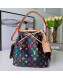 Louis Vuitton Colored Monogram Canvas Bucket Bag M42229 Black