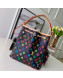 Louis Vuitton Colored Monogram Canvas Bucket Bag M42229 Black